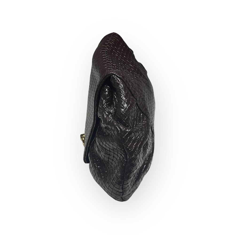 Goldenbleu ♛ Katie Woven Clutch Handbag Evening Bag ♛ Amethyst Patent Leather ♛ - Picture 5 of 16